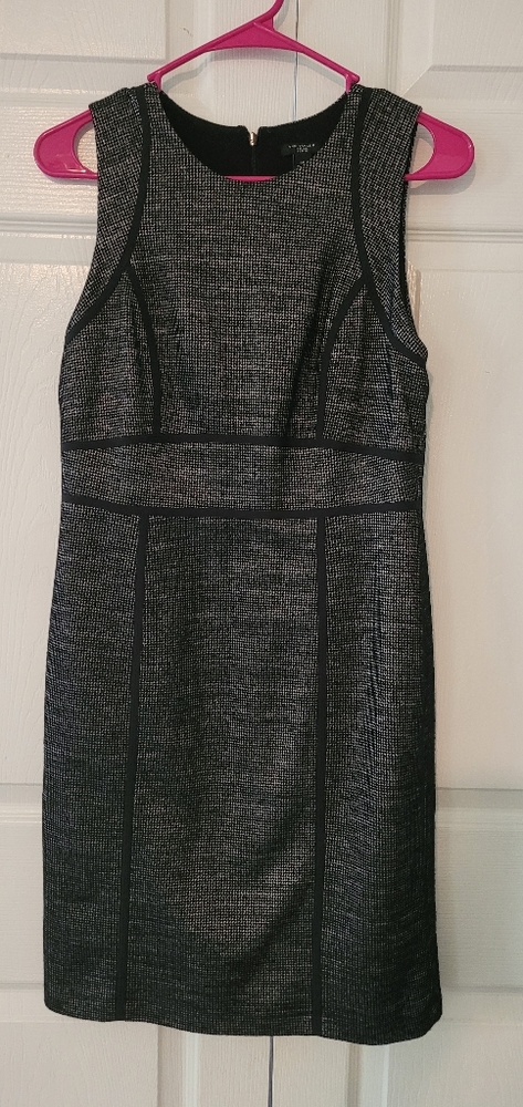 Ann Taylor poly black sleeveless dress